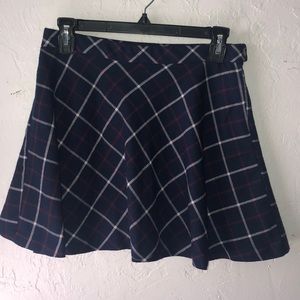 Navy blue, plaid school skirt